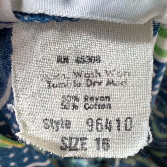 Vintage Sears Women’s 16 Boho Cottage Core Button Down Long Skirt Floral 70s USA - Picture 3 of 8